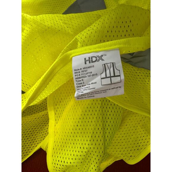 3M & HDX High Visibility Safety Vests Reflective Strips One Size - Picture 5 of 7
